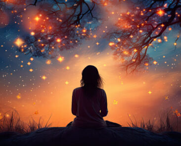 silhouette of spiritual teacher and thinker with adhd and add